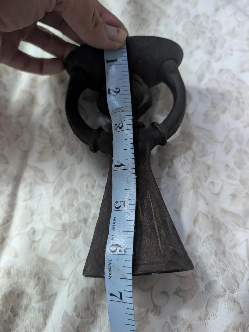 Vintage Cast Iron Woman Figurine Candle Holder